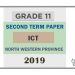 Grade 11 ICT 2nd Term Test Paper 2019 English Medium – North Western Province