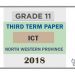 Grade 11 ICT 3rd Term Test Paper 2018 English Medium – North Western Province