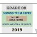 Grade 08 Western music 2nd Term Test Paper 2019 English Medium – North Western Province