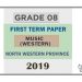 Grade 08 Western music 1st Term Test Paper 2019 English Medium – North Western Province