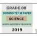 Grade 08 Science 2nd Term Test Paper 2019 English Medium – North Western Province