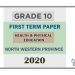 Grade 10 Health 1st Term Test Paper 2020 English Medium – North Western Province
