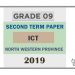 Grade 09 Health ICT Term Test Paper 2019 English Medium – North Western Province