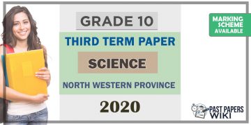 Grade 10 Science 3rd Term Test Paper 2020 English Medium – North Western Province