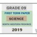 Grade 09 Science 1st Term Test Paper 2019 English Medium – North Western Province