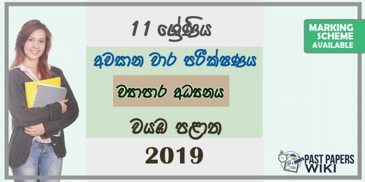 Grade 11 Business And Accounting Studies 3rd Term Test Paper with Answers 2019 Sinhala Medium - North western Province