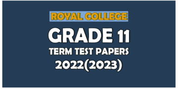 Royal College Colombo Term Test Papers 2023 (Grade 11) in Tamil Medium