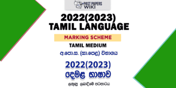 2022(2023) O/L Tamil Language And Literature Marking Scheme | Tamil Medium