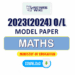 2023(2024) O/L Maths Model Paper (Ministry of Education) | Tamil Medium
