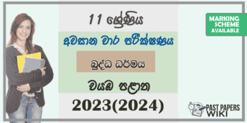 2023(2024) Grade 11 Buddhism 3rd Term Test Paper | North Western Province