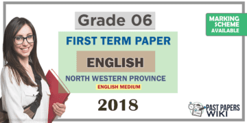 Grade 06 English 1st Term Test Paper 2018 North Western Province