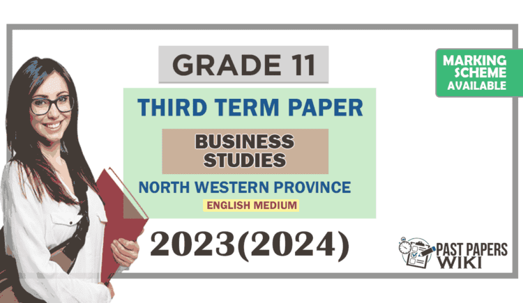 2023(2024) Grade 11 Business Studies 3rd Term Test Paper (English Medium) | North Western Province