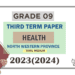 2023(2024) Grade 09 Health 3rd Term Test Paper (Tamil Medium) | North Western Province