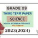 2023(2024) Grade 09 Science 3rd Term Test Paper (English Medium) | North Western Province