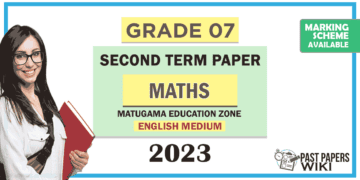Grade 07 Maths 2nd Term Test Paper with Answers 2023 (English Medium) | Mathugama Zone