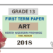 Grade 13 Art 1st Term Test Paper 2018 | North Western Province (Tamil Medium )