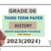 2023(2024) Grade 06 History 3rd Term Test Paper (Tamil Medium) | North Western Province
