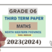 2023(2024) Grade 06 Maths 3rd Term Test Paper (Tamil Medium) | North Western Province