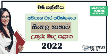 North Central Province 2022 Grade 06 Sinhala 3rd Term Test Paper with Answers