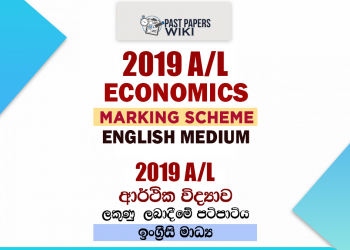 2019 A/L Economics Marking Scheme (New) | English Medium