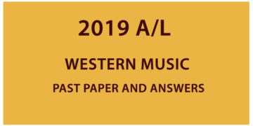 2019 A/L Western Music past paper and answers