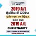 2019 A/L Christianity past paper and answers | Sinhala Medium