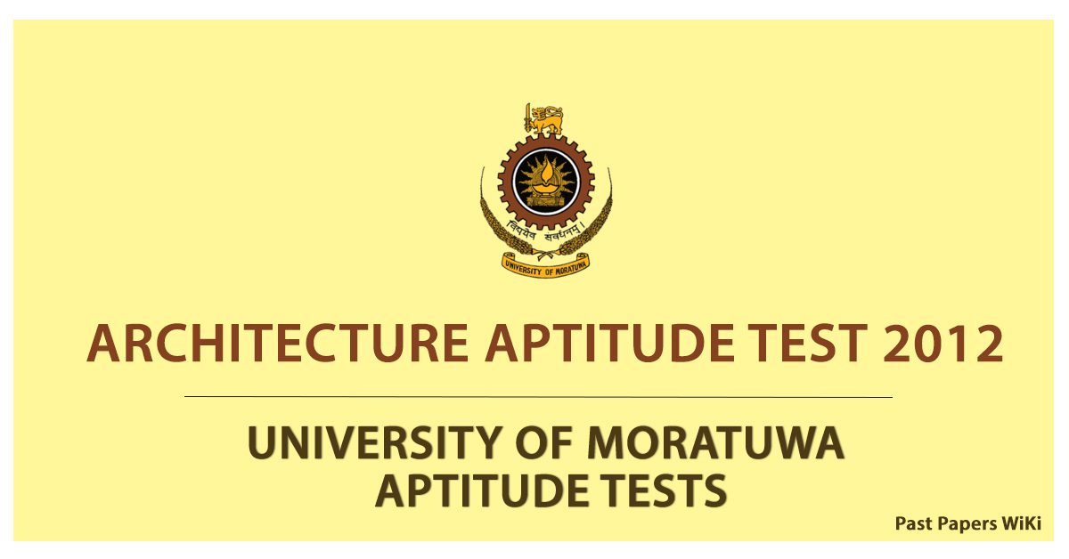 architecture-aptitude-test-2012-university-of-moratuwa