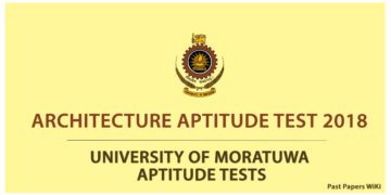 Architecture Aptitude Test 2018 - University of Moratuwa
