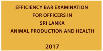 First Efficiency Bar Examination for Officers in Sri Lanka Animal Production