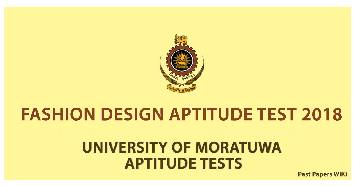 Aptitude Test Past Papers For Fashion Design And Product Development