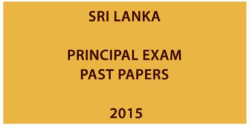 Sri Lanka Principal Exam Past Papers - 2015