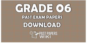 Grade 06 Past Exam Papers