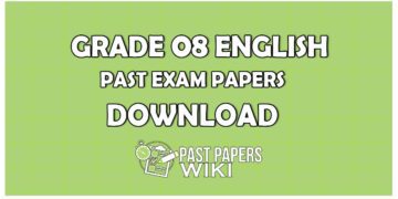 Grade 8 English Past Paper 2019 – 1st Term Test Exam