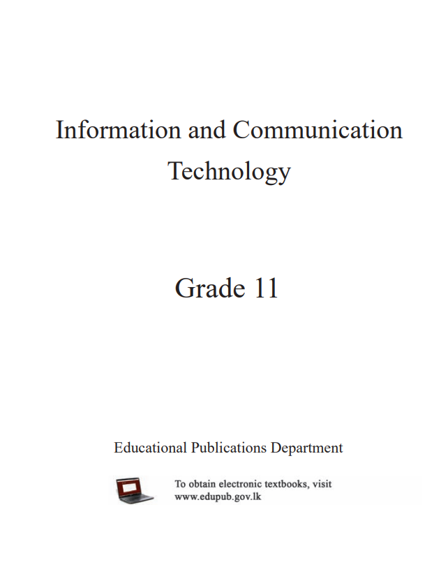 Official Grade 11 ICT Textbook in English Medium PDF