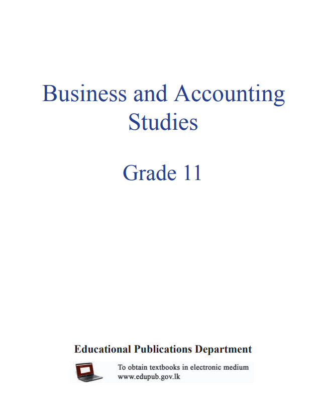 Official Grade 11 Business and Accounting Studies Textbook in English Medium PDF