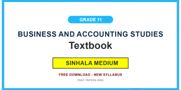 Grade 11 Business and Accounting Studies Textbook PDF (Sinhala Medium)