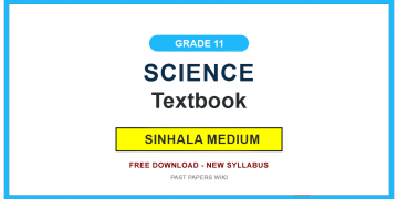Official Grade 11 Science Textbook in Sinhala Medium PDF