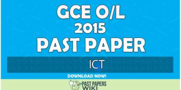 2015 O/L Information & Communication Technology Past Paper | English Medium