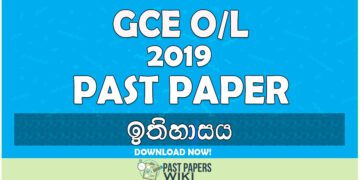 2019 O/L History Past Paper | Sinhala Medium