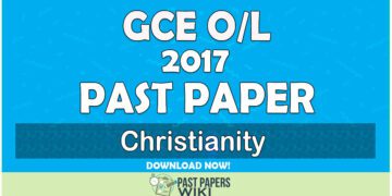 2018 O/L Christianity Past Paper | English Medium