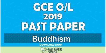 2019 O/L Buddhism Past Paper | Tamil Medium