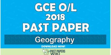 2018 O/L Geography Past Paper | Tamil Medium