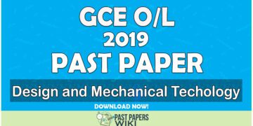 2019 O/L Design and Mechanical Technology Past Paper | Tamil Medium