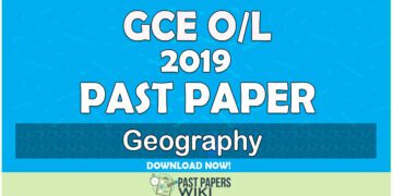 2019 O/L Geography Past Paper | Tamil Medium