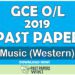 2019 O/L Music (Western) Past Paper | Tamil Medium