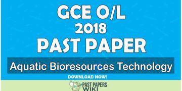 2018 O/L Aquatic Bioresources Technology Past Paper | English Medium