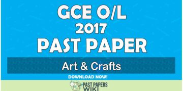 2017 O/L Art & Crafts Past Paper | Tamil Medium