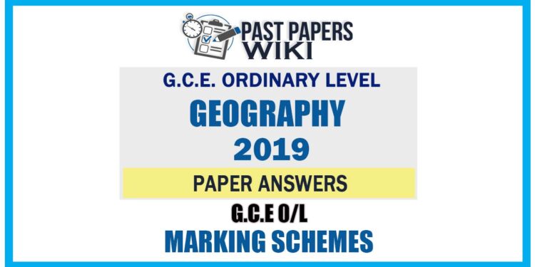 2019 O/L Geography Marking Scheme | English Medium