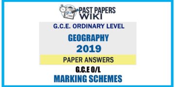 2019 O/L Geography Marking Scheme | Tamil Medium