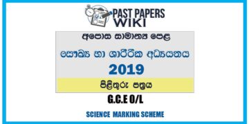 2019 O/L Health & Physical Education Marking Scheme | Sinhala Medium